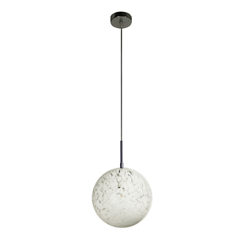Bushnell Ball Pendant Light Fixture, White Orb with Elegant Glow, Foyer Lighting Home Decor for Entryways, Dining and Living Room, or Sitting Areas, Dimmable